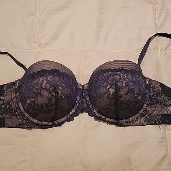 Maidenform multi way  blue lace push up bra 38D - Picture 1 of 9